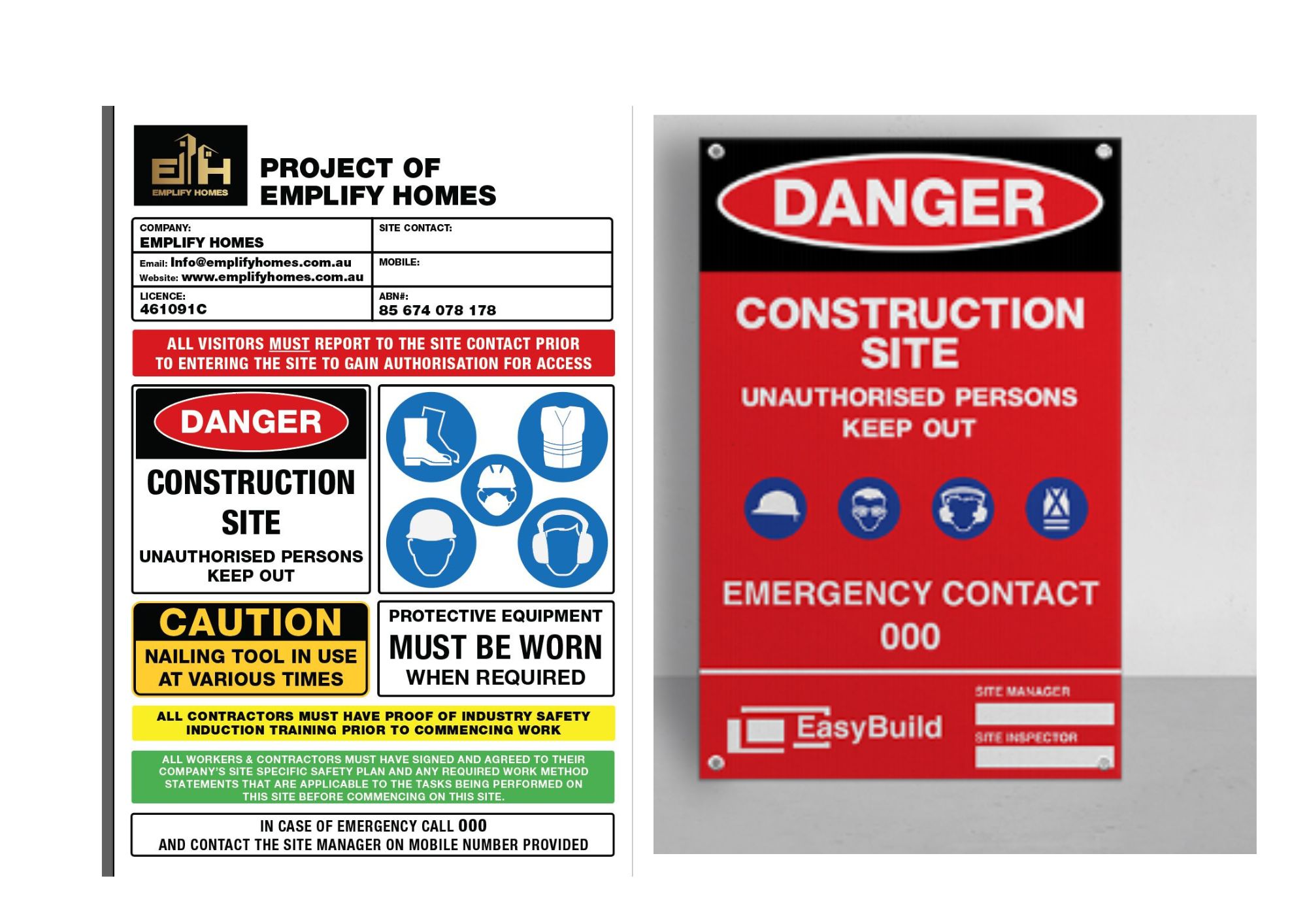 Safety & Compliance Signs